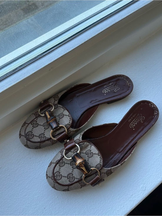 Gucci Shoes - Authentic Gucci canvas mule slides flats